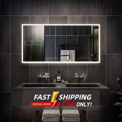 China Bright Hot Selling Wardrobe With Smart Led Light Mirror Hotel Mirrors Bathroom Mirror for sale