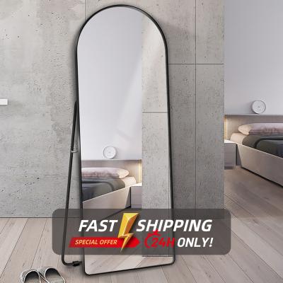 China Large Modern Home Hotel Floor Lighted Mirrors Led Mirror With Led Lights for sale