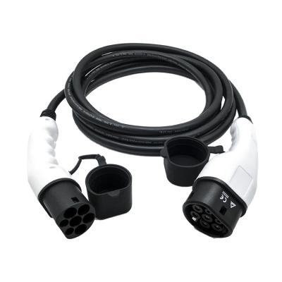 China TUV Electric Vehicle Connector 32A Mode 3 Type - 2 To Type - 2 Single Phase Car Charging Cable for sale