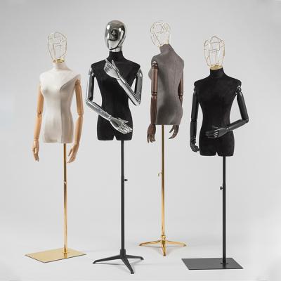 China Unique High-end Display Stand Sweden Clothing Store Model Props Women Dummy Upper-body Mannequins for sale