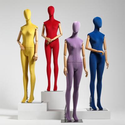 China High-Grade Single Shelf Fashion Model Props Female Full Body Clothing Store Display Mannequin Of Suede for sale