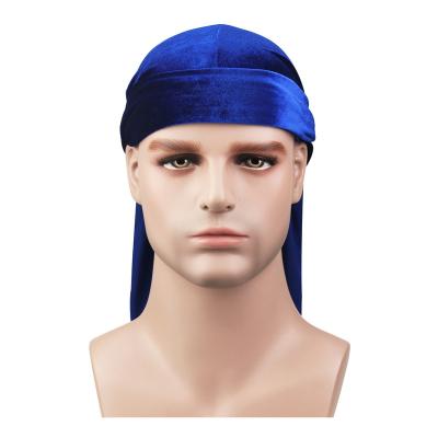 China Custom Logo Designers Luxury Vendor Men's Women's Velvet Durag Super Velvet Promotion Bandanna for sale