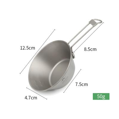 China Sustainable Ti101 Camping Hiking Camping Outdoor Bowls Logo 300Ml Custom Titanium Kitchen Displacement Bowls for sale