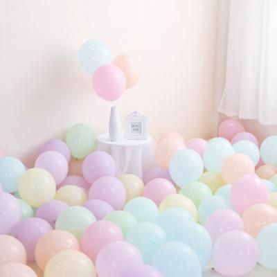 China Gift Toy 100pcs/bag 10inch Macaroon Candy Birthday Party Latex Wedding Decoration Balloons for sale