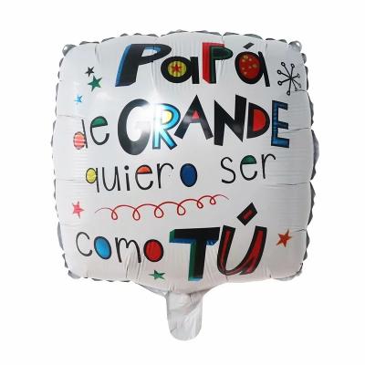 China Toy Spanish Super Papa Father's Day Gift For Party Decoration Feliz Dia Papa Foil Balloon for sale