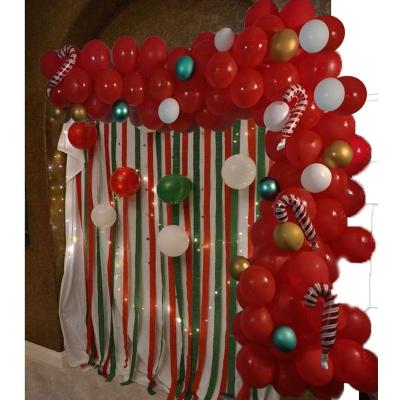 China Gift Toy Christmas Balloon Candy Balloons Gift Box Red Star Balloons Garland Arch Kit With Christmas Red White Gift for sale