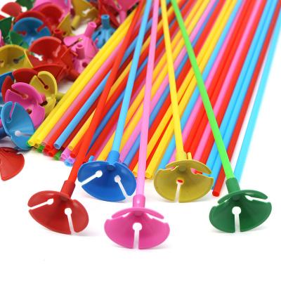 China Multi Color Balloon Cups & Sticks Sticks Cheap Balloon Accessories 40cm Latex Balloon Cups Stand Plastic White Balloon Accessories In China for sale