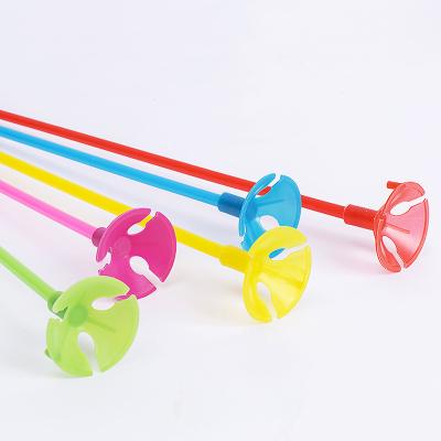 China Colorful Plastic Balloon Accessories 100pcs/batch 2021 Balloon Sticks And Cups 40cm for sale