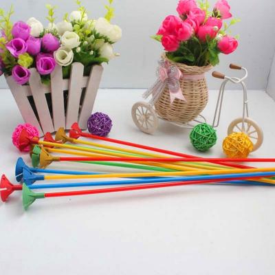 China Balloon Props 100 Pcs/Set 40cm Latex Balloon Stick Holder PVC Rods Balloon Holder For Party Decoration Balloons Props for sale