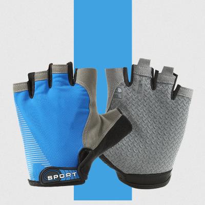 China Skin Friendly Mountain Bike Half Finger Sports Cycling Anti Slip Shockproof Breathable Fitness Cycling Shock Absorbing Gel Protection Racing Gloves for sale