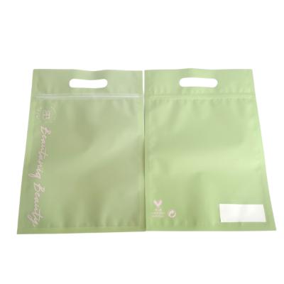 China Logo Printed Glossy Or Matte Finish Flexible Zipper Garment Packaging Heat Sealed Cloth Bag Recycle Cost Plastic Packaging With Resealable Zipper for sale