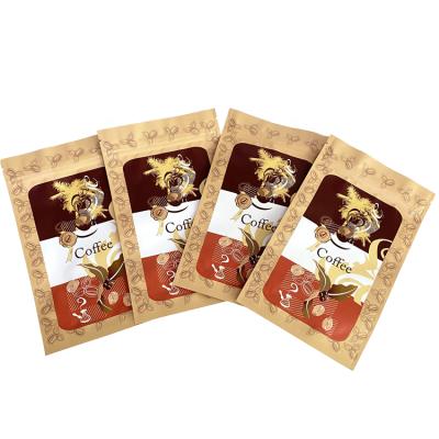 China Custom Plastic Moisture Proof Ziplock Aluminum Foil Holder Up Pouch Coffee Bean Powder Packaging Mylar Bags With Zipper Coffee Tea Packaging Bags for sale