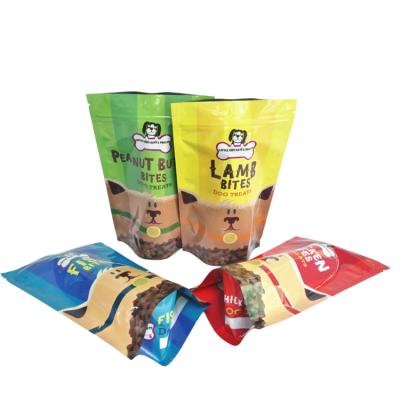 China BIODEGRADABLE Dry Packaging Pet Food Custom Printed Resealable Dog Food Foil Plastic Holder Up Bag With Reseal Zipper Full Colors Print for sale