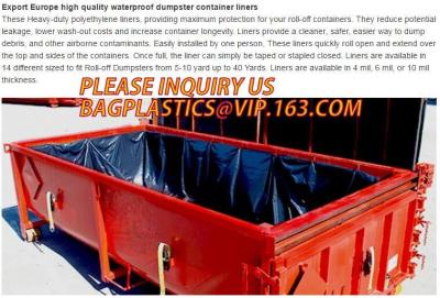 China Extra Lagrge Woven Drawstring Dumpster Container 20 Yard Drawstring Black Dumpster Container Liners For Bagplastics for sale