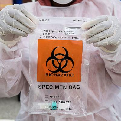 China Medical Grade 3/4walls Customized Plastic Medical Pathology Specimen Collection Transport Zip Biohazard Bag for sale