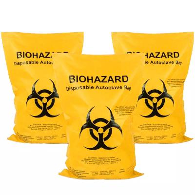 China Biodegradable Plastic Hospital Biohazard Waste Bags Biohazard Bags Price Autoclavable Temperature Indicator Patch for sale