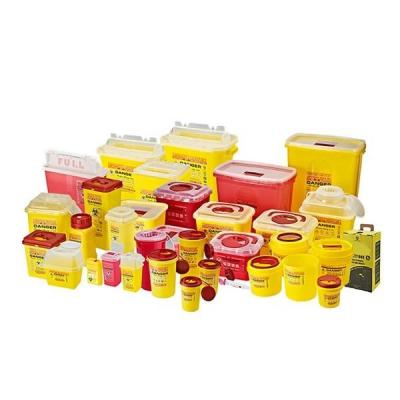 China 3L 5L 10L Medical Waste Disposable Plastic Sharp Boxes Medical Sharp Container Disposable Multiple Styles 30L 8Gal for sale