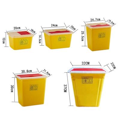 China Medical Plastic Medical Waste Bin Medical Container Biohazard Needles Disposable 1L Sharps Container for sale