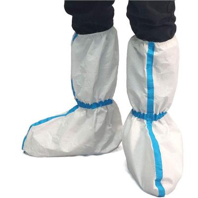 China Medische schoenenbekleding Anti-slip Niet-geweven PP+PE waterdicht lange schoenenbekleding Wegwerpbare medische isolatie PE schoenenbekleding Te koop