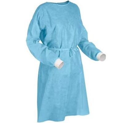 China PP Non-Woven Disposable 15g Lightweight Visitor Gown CE Far Infrared Disposable Medical Isolation Gown for sale