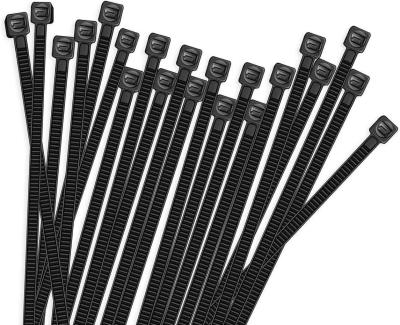 China Zip Ties Heavy Duty 8 Inch, Premium Plastic Wire Ties With Tensile Strength, Self-Locking Black Nylon Tie Wrap for sale