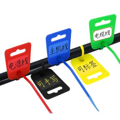 China Tag Label Cable Ties Wire Zip Ties Self-Locking Plastic Straps Label Mark Tag6 Inch Operate Length Nylon for sale