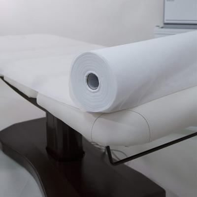 China Disposable SMS Waterproof Bed Cover Single Layer Non Woven White Spa Massage Disposable Bed Sheet for sale