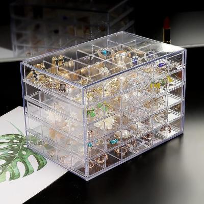 China Clear Jewelry Organizer, Durable Jewelry Box With 5 Drawers, Jewelry Organizer Box, Earring Jewelry Organizer for sale