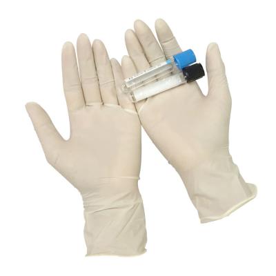 China Skin Color Latex Gloves Powdered Examination Gloves Disposable For Cleanroom Household Use Wholesale for sale