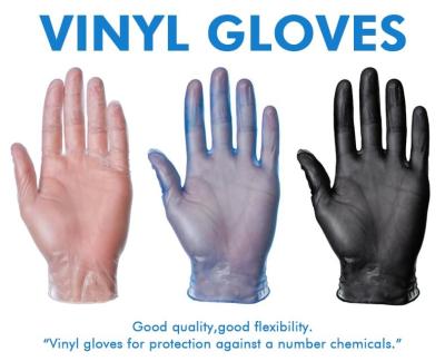 Chine Gants d'examen en vinyle jetables en gros Gants de vinyle sans poudre pour les services alimentaires Gants en PVC pour le nettoyage à vendre