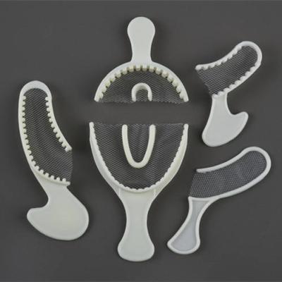 China Triple 3 Way Mesh Dental Impression Bite Tray Nylon Net Mesh Disposable Dental Impression Tray for sale