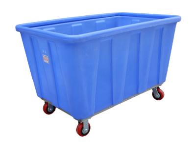 China 1040x640x1750mm China Manufacturer HDPE Heavy Duty Big Laundry Trolley For Hospital Hotel And Plastic Bulk Cage Trolley for sale