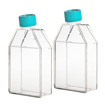 China T25 T75 T175 Lab Plastic Sterile Disposable Culture Media Flask Cell Tissue Culture Flask Flatted for sale