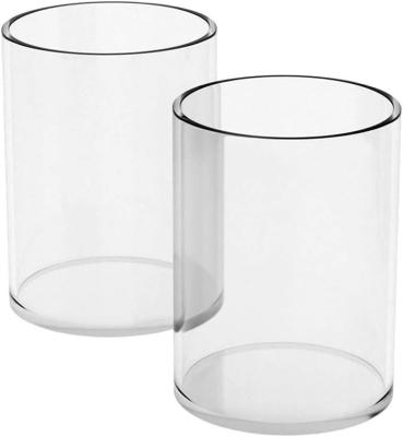 China Acrylic Pen Holder 2 Pack,Clear Desktop Pencil Cup Stationery Organizer For Office Desk Accessory -Round for sale