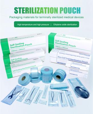 China Autoclave Pouch Tubing Sterilization Pouches for Dentist Tools Dental Tattoo Nail Self Seal Sterilization Flat Reel for sale