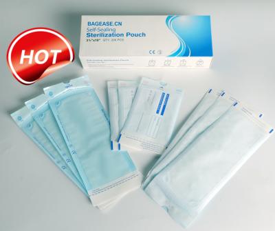 China Dental Medical Self Sealing Pouch Customization Self-sealing Sterilization Pouch 3 Side Seal Pouch Medical Packaging for sale