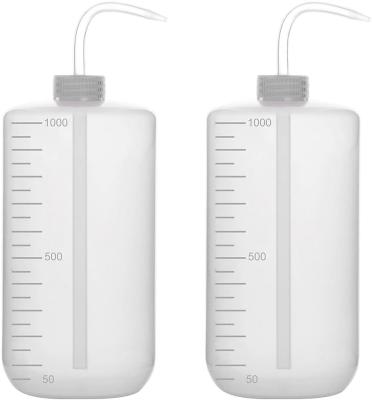 China Chemical Wash Bottle, 2-Pack Plastic Safety Lab Squeeze Wash Bottle, LDPE With Narrow Mouth, 1000 Ml / 2 Bottle for sale