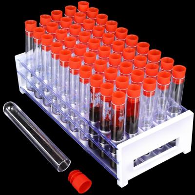 China Clear Plastic Test Tubes With Caps And Holder Rack For Nurse Party Decorations Halloween Party Favors for sale