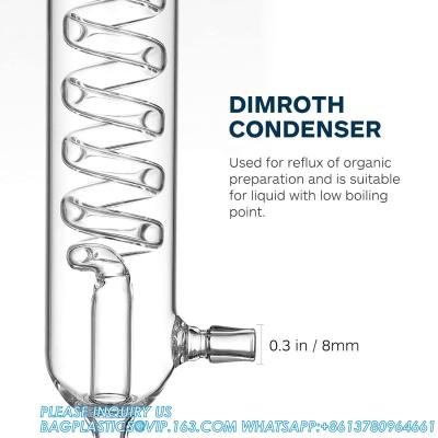 China Distillation Chemistry lab Glassware Tube Glass Chemistry Laboratory Tube Allihn Condenser Glass Soxhlet Extractor for sale