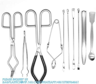 China Labwares Essential Lab Tools Starter Pack - Crucible Beaker Tongs Lab Spatula Scoop Spoon Test Tube Clamps Sterilizer for sale