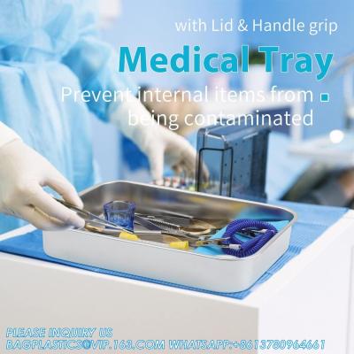 China Medical Surgical Trays Stainless Steel Dental Instruments Tray Organizer Holder Sterilization Plate Trays Boxs for sale