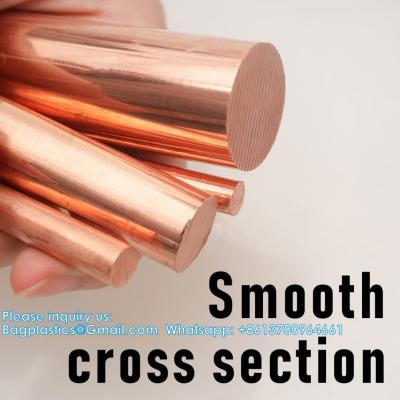 China Solid Copper Rod Bare Pure Copper Round Rod Copper Bar Dia 8mm Brass Metal Rod 1/4