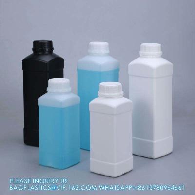 China 500ml 100ml Custom Logo Printing Square Plastic Bottle For Milk Liquid Packaging Pharmaceutical Bottle for sale