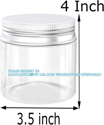 China 16 Ounce Plastic Jars Clear Plastic Mason Jars Storage Containers Wide Mouth With Lids For Kitchen & Household Storage for sale