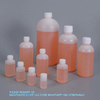 China 10ml Scale Plastic Round Bottle HDPE Empty Reagent Bottle For Chemical Liquid Storage Plastic Screw Cap for sale