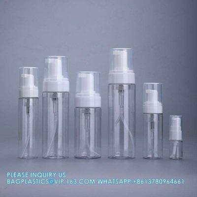 China Wholesale 80ml Hand Wash Bottles Clear Cosmetic Plastic Pet Foam Pump SPRAYER Soap Container Cosmetic storage Packing for sale