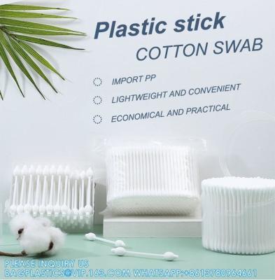 China New Design Drawer Box Packing Cotton Swabs Open Window Cigarette Box Plastic Cotton Swabs Small Size Number for sale