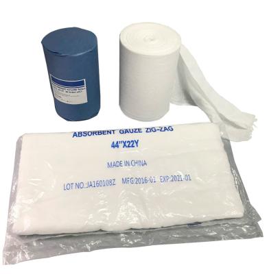 China Medical Dressing Surgical Absorbent Medical 100Yard 4 Ply Cotton Hospital Gauze Roll Gauze Swab for sale