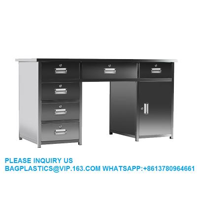 China Lab Furniture Supplies Factory Customized Factory Customized All Stainless Steel Metal Desk With Lock for sale