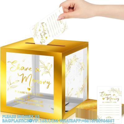 China Share a Memory Card for Celebration of Life Memory Cards Box with Transparent Windows Memory Box for Funeral Wedding for sale